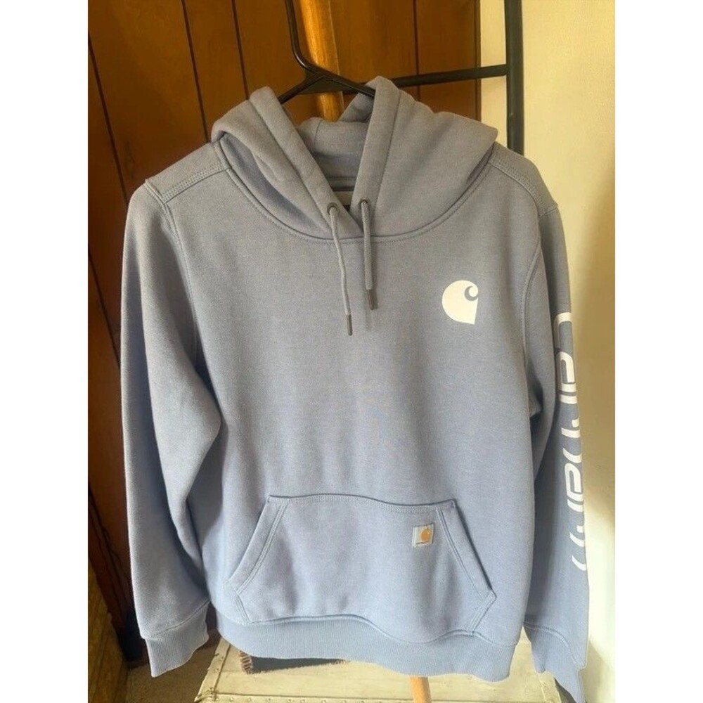 Carhartt Relaxed Fit Medium Blue Hoodie Sweatshirt